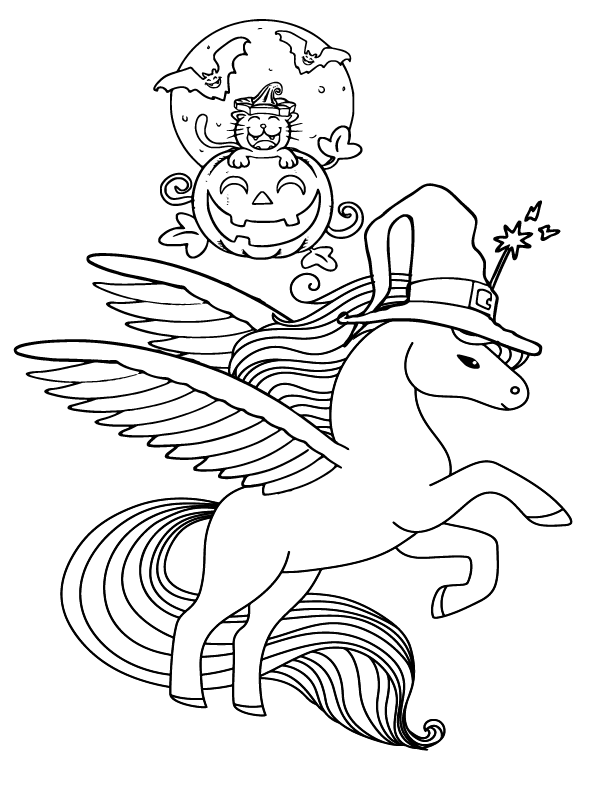 Unicornio de Halloween Mágico