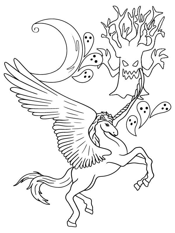 Unicornio de Halloween Sobresaliente