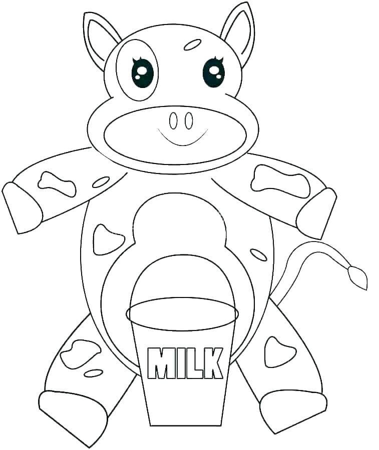 Vaca con Taza de Leche