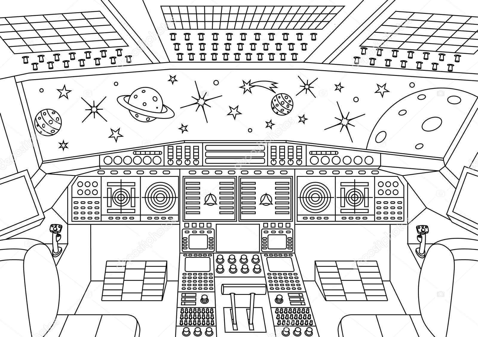 Vista del universo interior de la nave Espacial