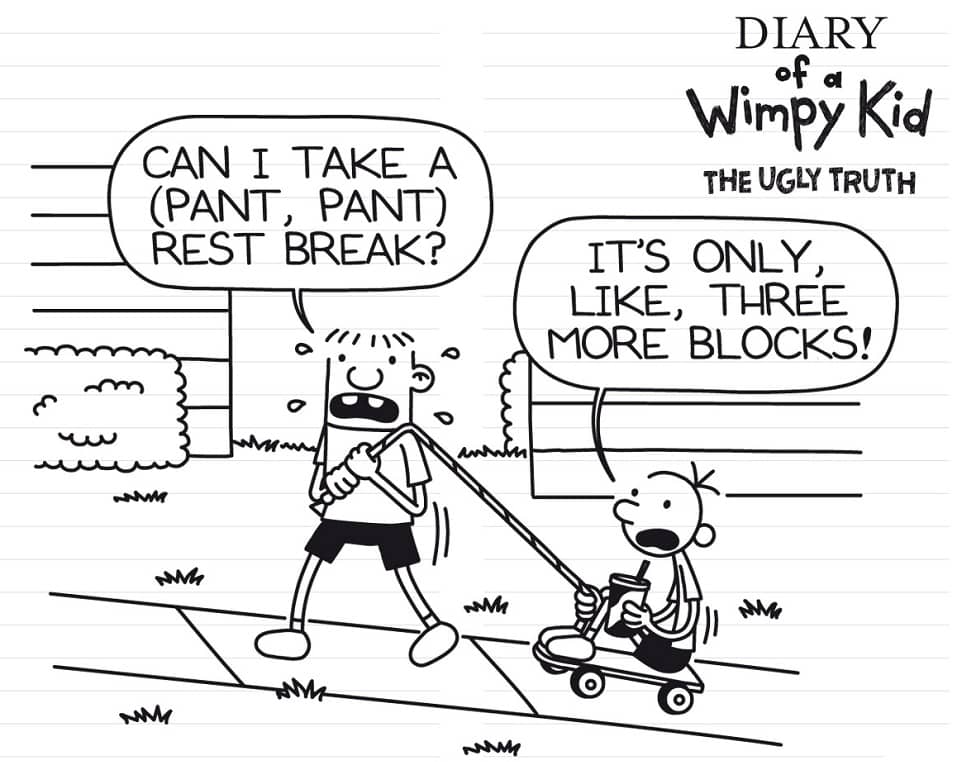 Wimpy Kid llevando a los Niños a Pasear