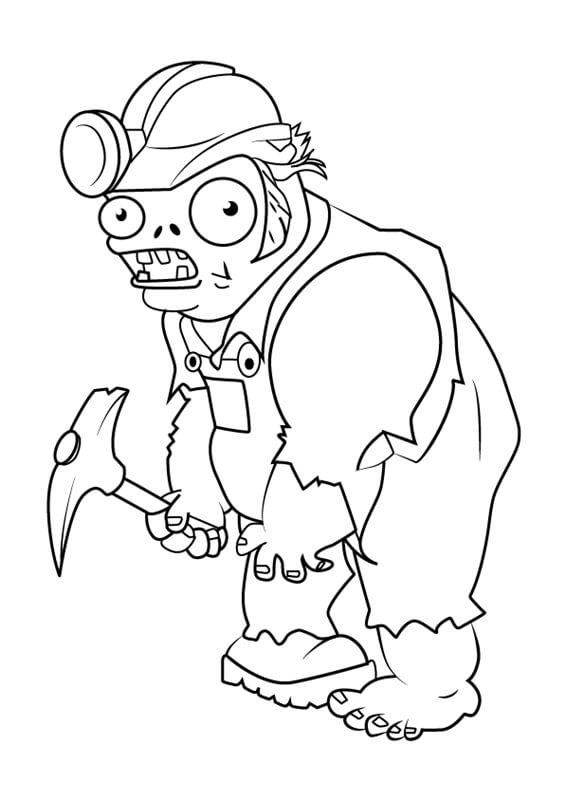 Zombi excavador de Plants vs Zombies