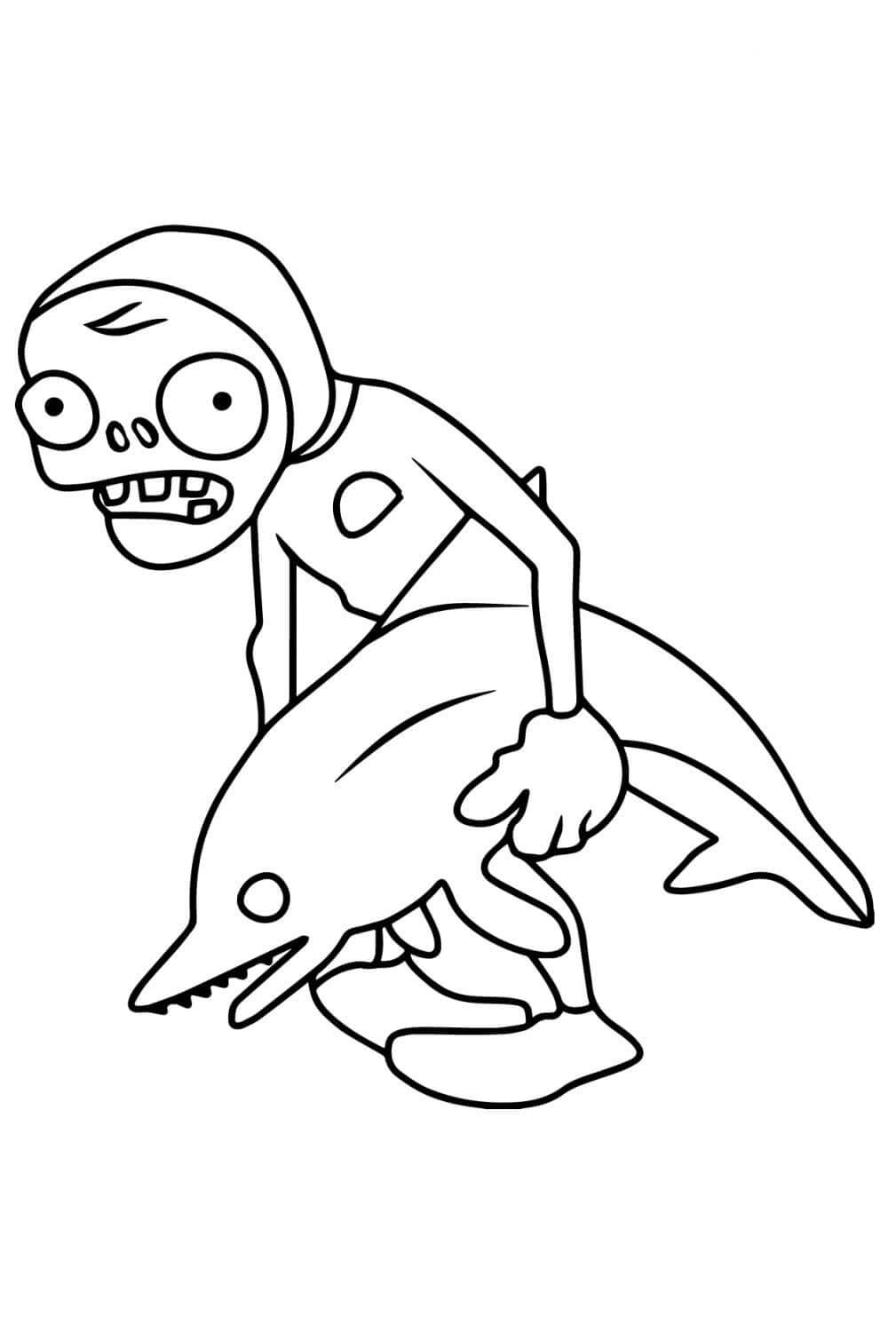 Zombi jinete de delfines en Plants vs Zombies