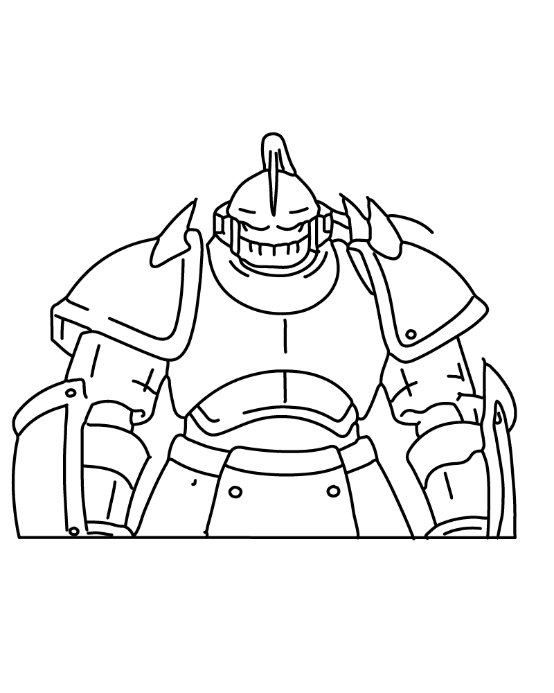 Alphonse Elric de Fullmetal Alchemist Página para Colorear