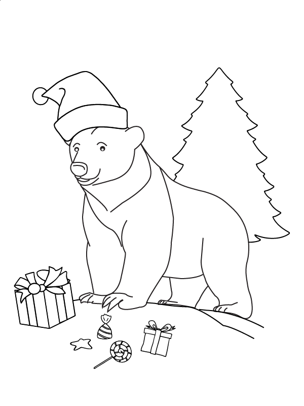 Gran Oso Polar Navideño