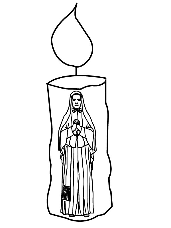Día de la Candelaria con Santa María Imprimible