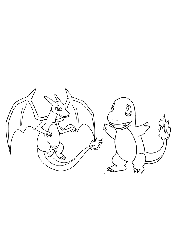 Charizard y Charmander