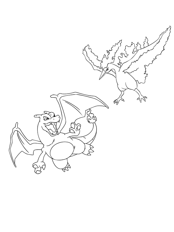 Charizard y Moltres