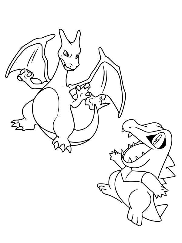 Charizard y Totodile