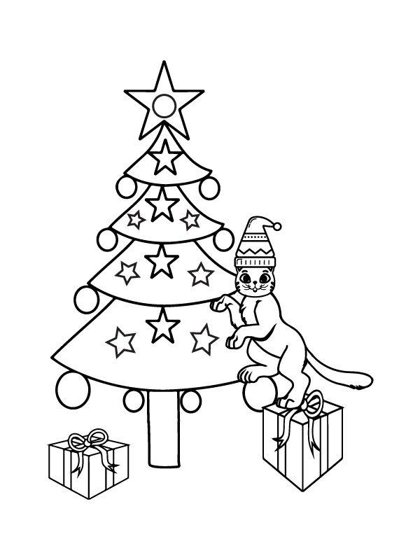 Gato Navideño Adorable