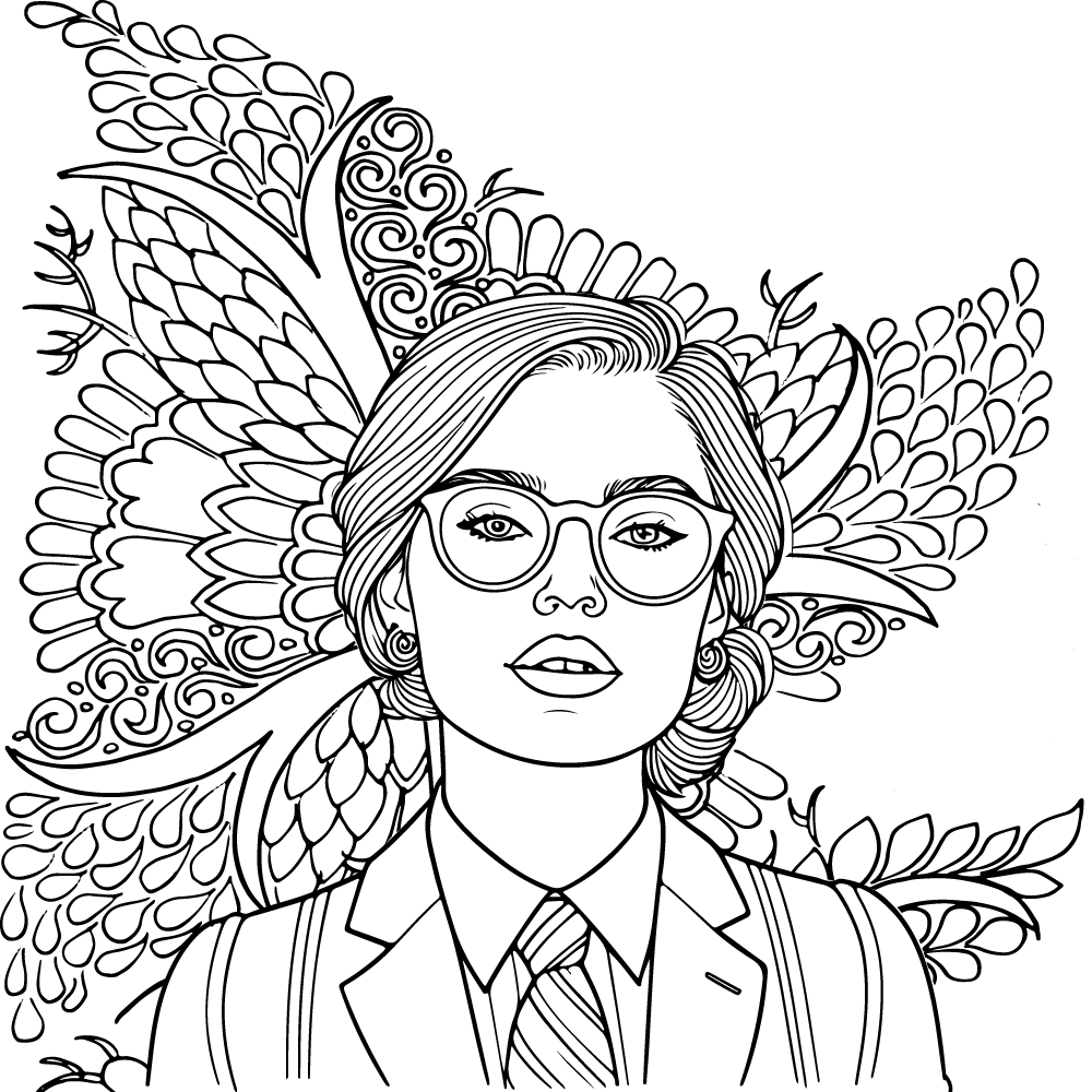 Página para Colorear de Preppy Complicado
