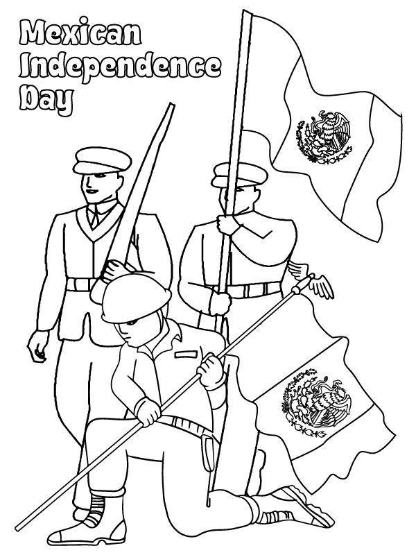 Diseño de colorear agradable para el Día de la Independencia de México