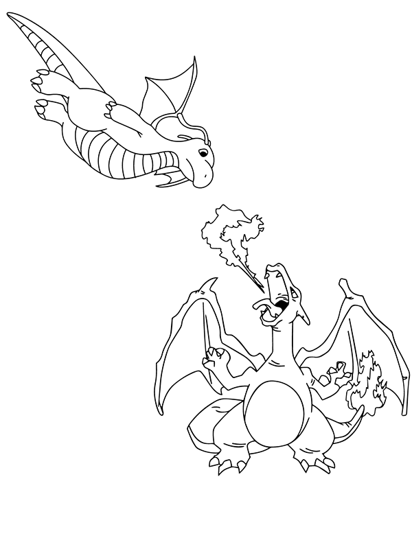 Dragonite y Charizard Aliento de Fuego