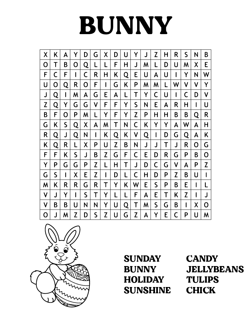 Búsqueda de Palabras de Pascua Gratis