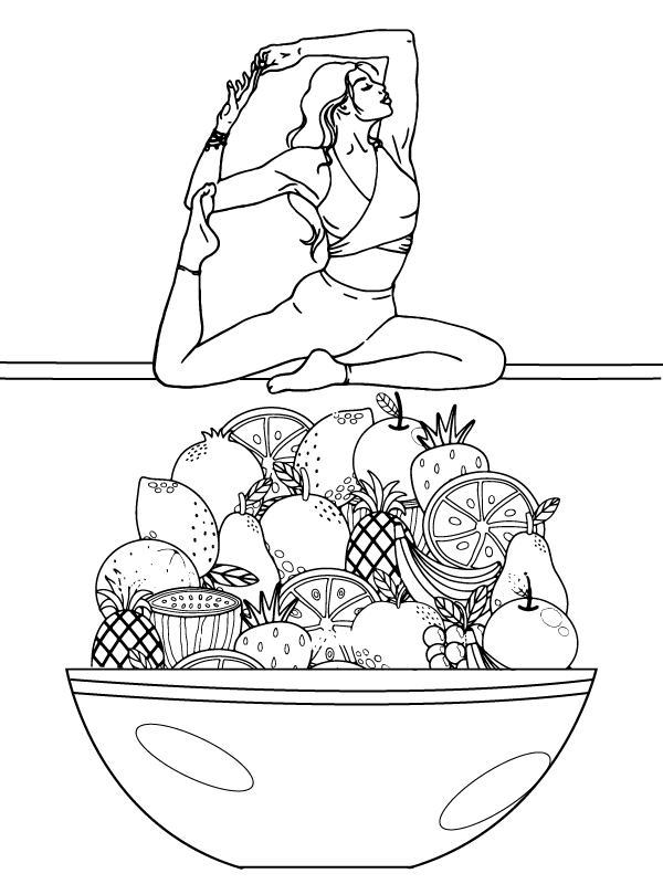 Diseño de Colorear Vegano Agradable