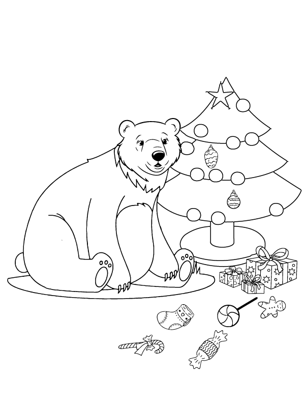 Festivo Oso Polar Navideño