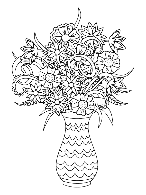 Página para Colorear de Flor