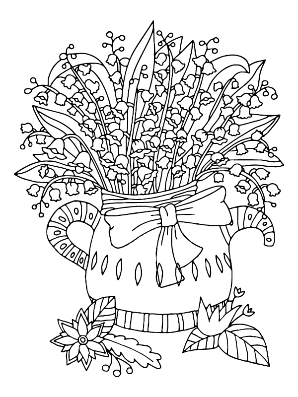 Página para Colorear de Flores para Adultos