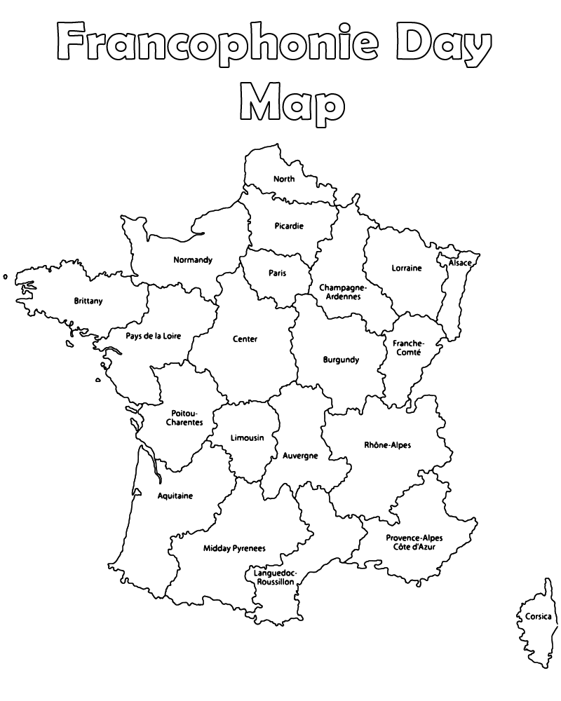 Mapa del Día de la Francofonía