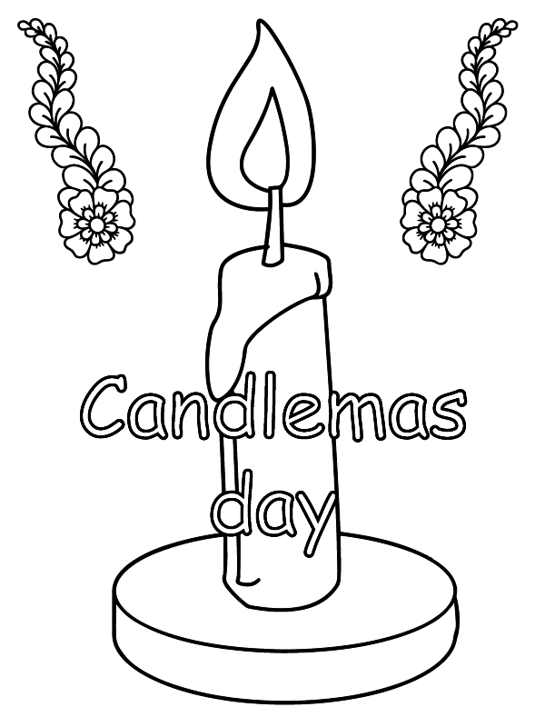 Hoja de Colorear Gratuita del Día de la Candelaria