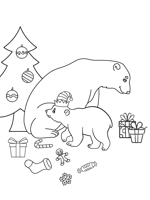 Amigable Oso Polar Navideño