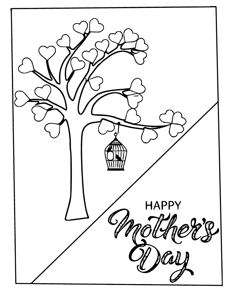 Tarjeta de Día de la Madre con Decoraciones