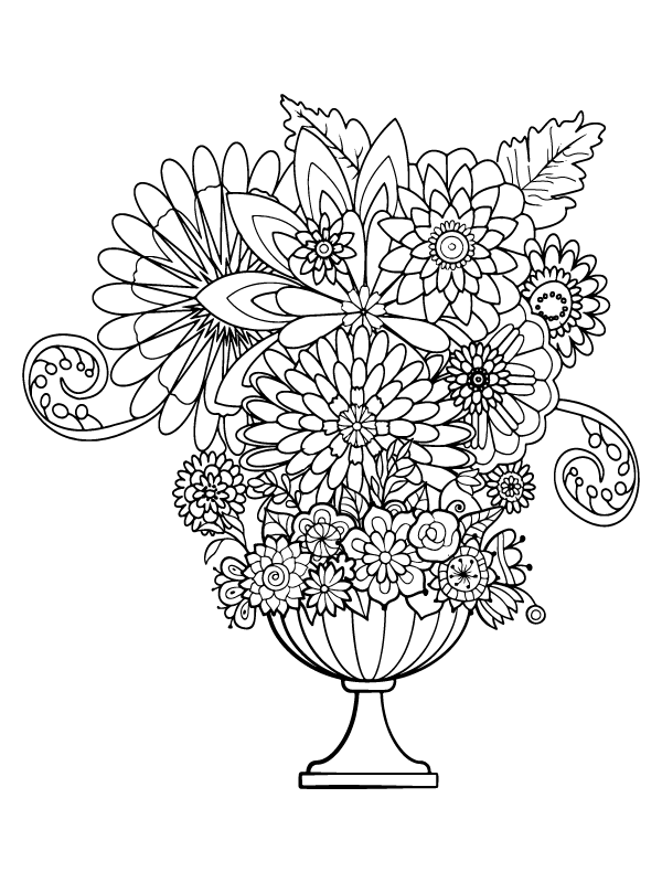 Página para Colorear de Flores Perfectas