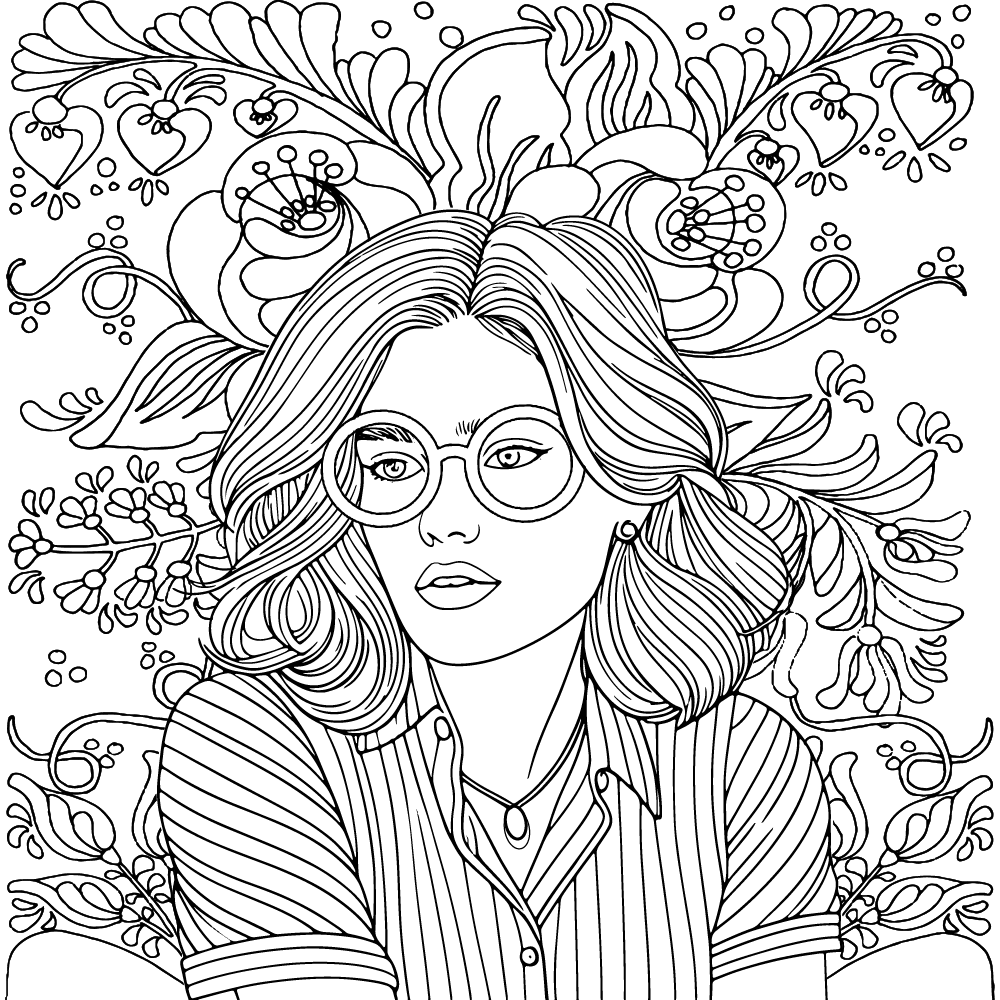 Página para Colorear de Preppy