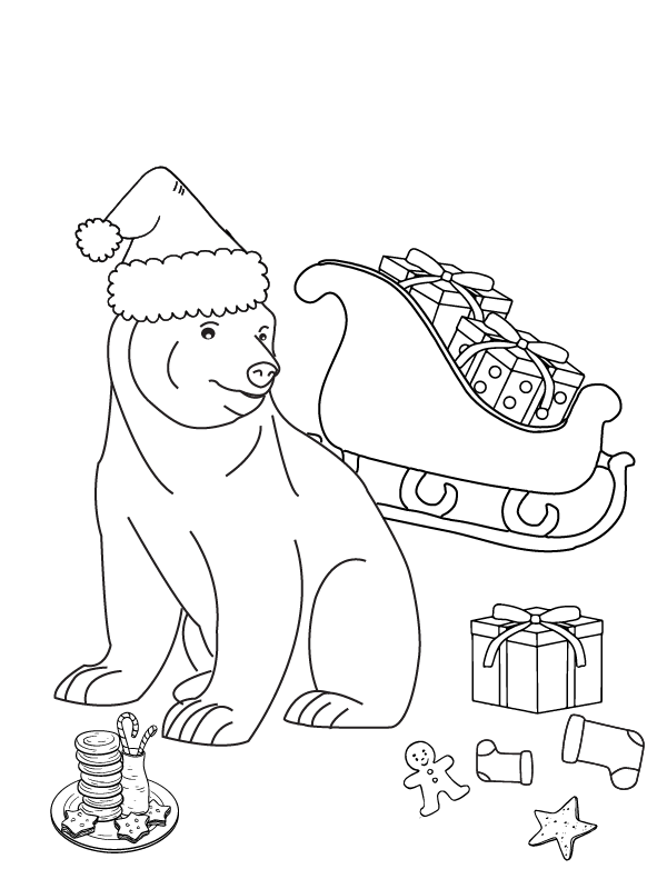 Excelente Oso Polar Navideño