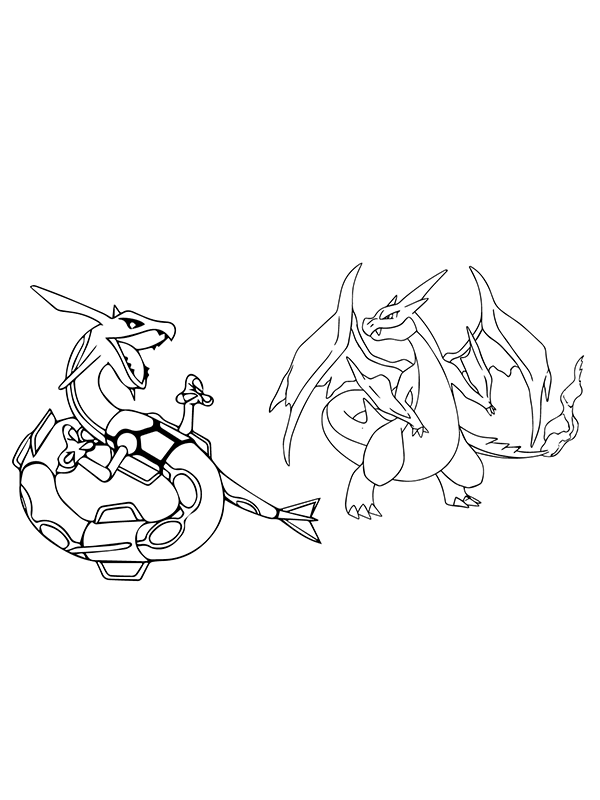 Rayquaza y Charizard