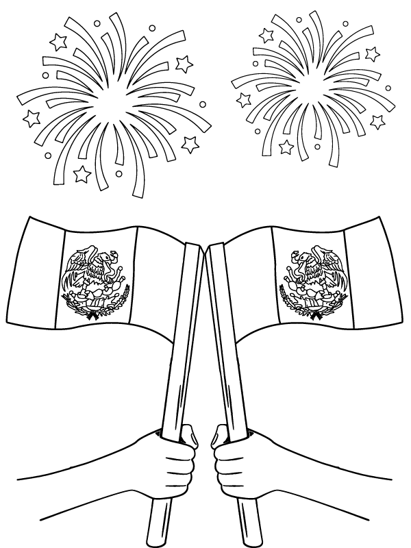 Imprimible para colorear del Día de la Independencia de México