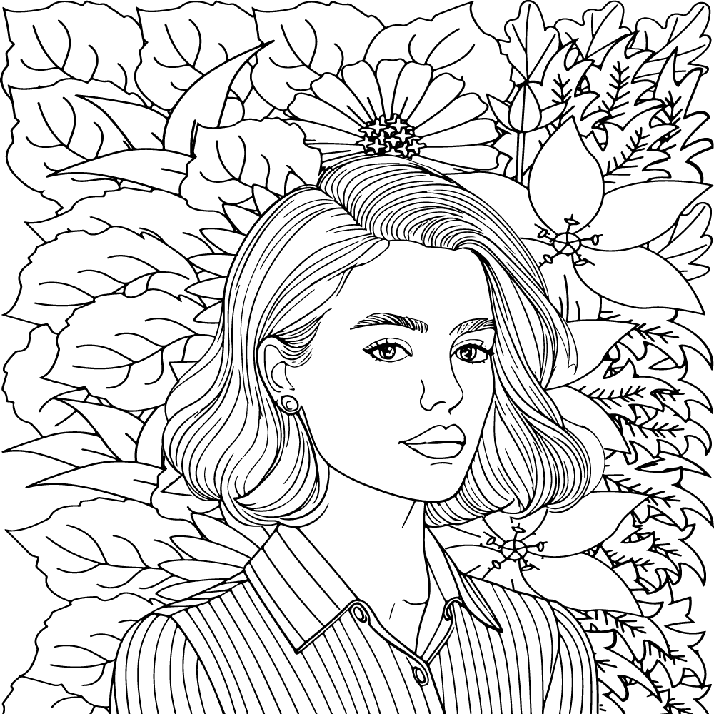 Página para Colorear de Preppy Simple