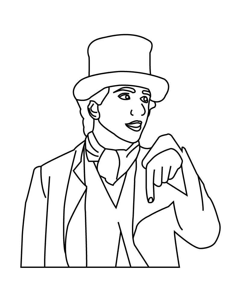 Página para Colorear de Willy Wonka Simple