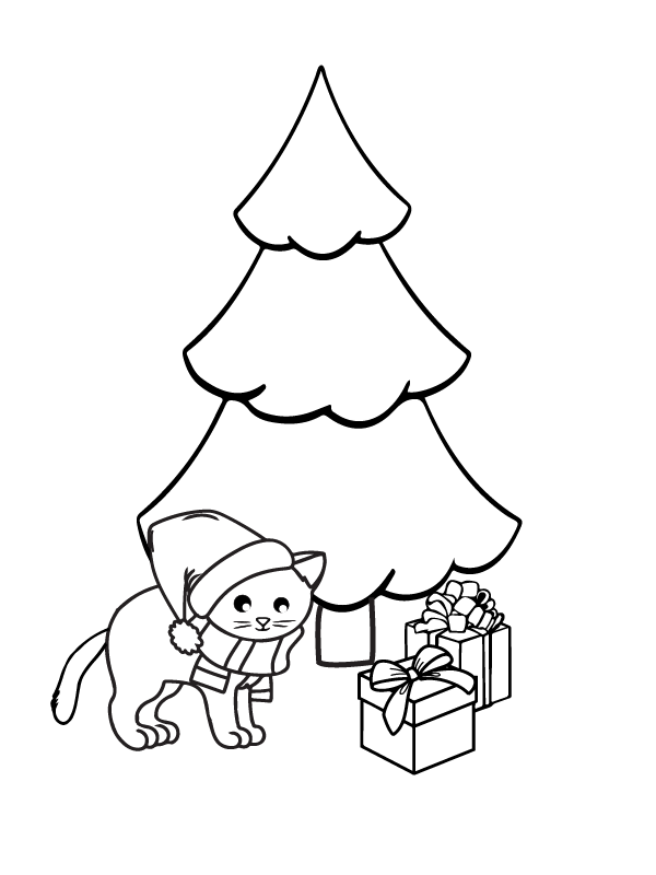 Gato Adorable Navideño Sobresaliente