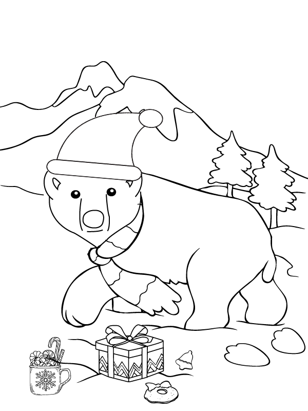 Oso Polar Navideño Caminando