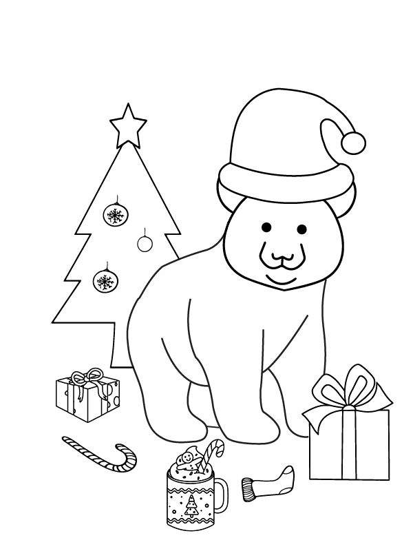 Maravilloso Oso Polar Navideño