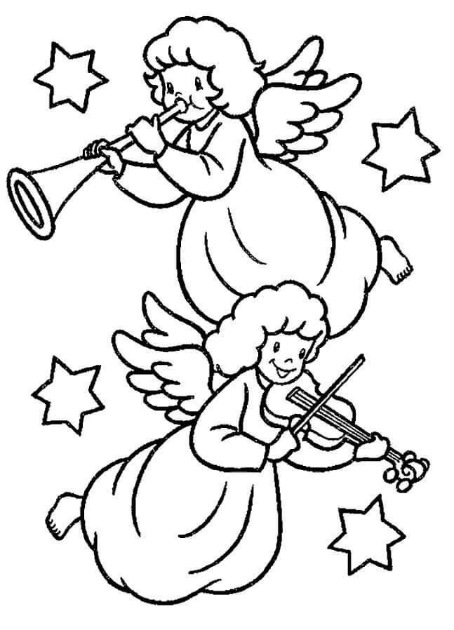 Ángel Navideño que Toca la Trompeta