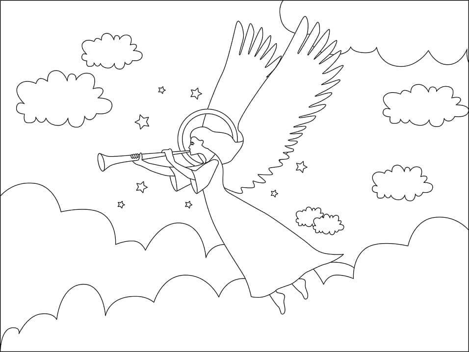 Ángel Volando Soplando Trompeta
