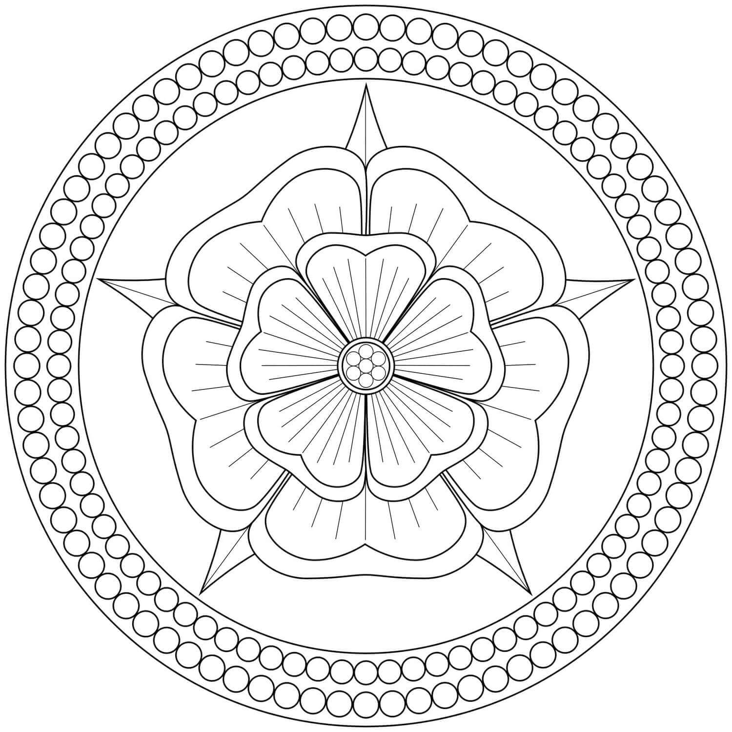 Çiçekler Mandala Çemberi