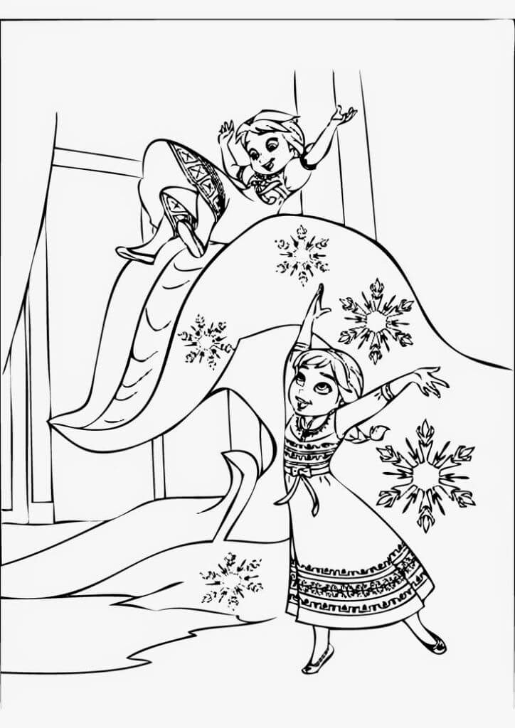 Niño Elsa y Anna Divertido
