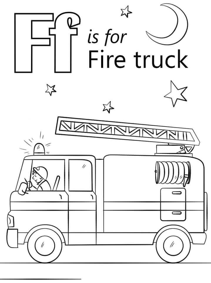 Letra F Del Camión De Bomberos