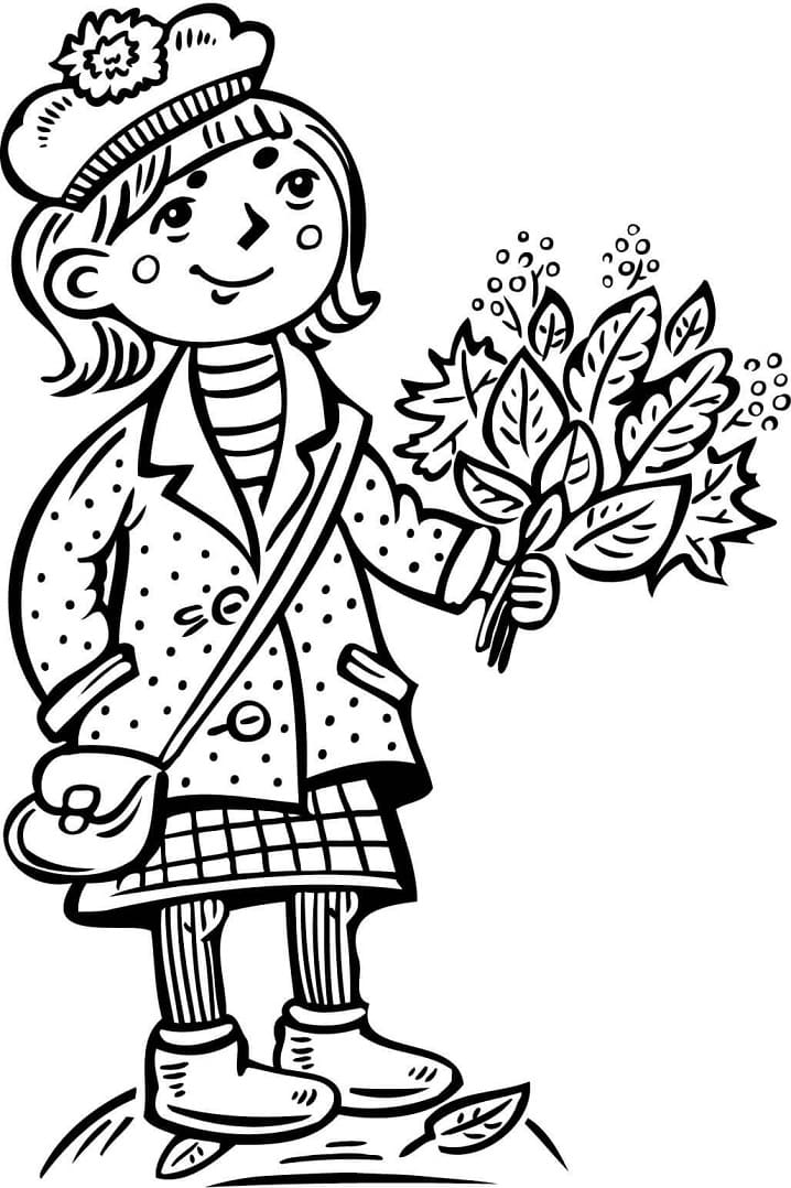 fille en automne