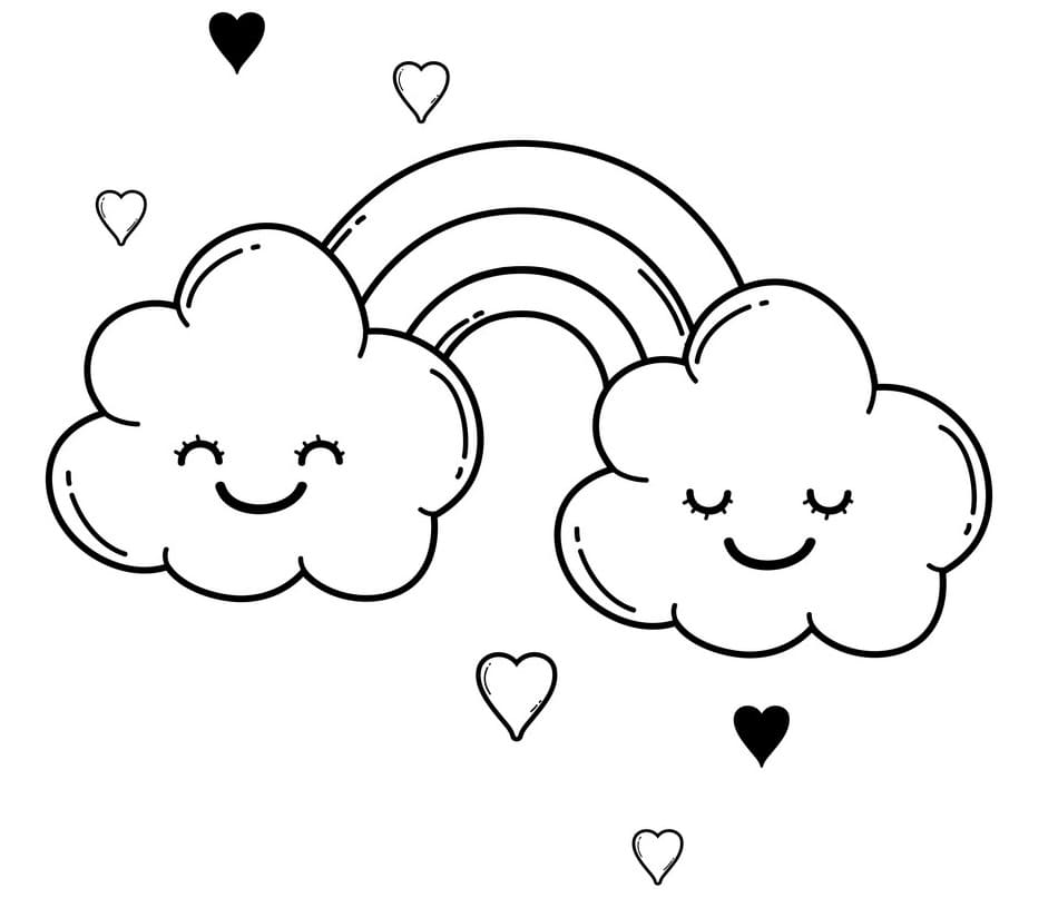 joli arc-en-ciel et nuage