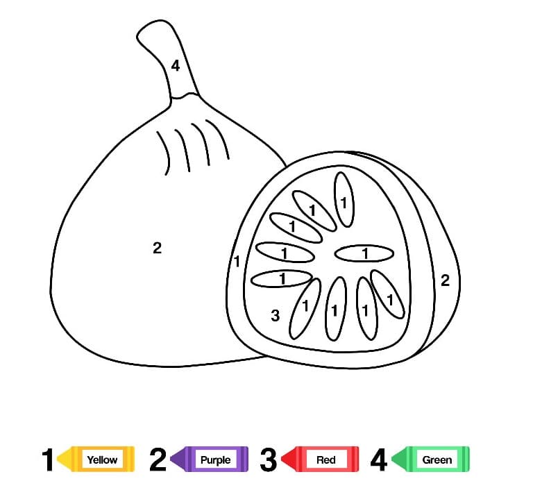 Coloriage Par Nombre De Figue