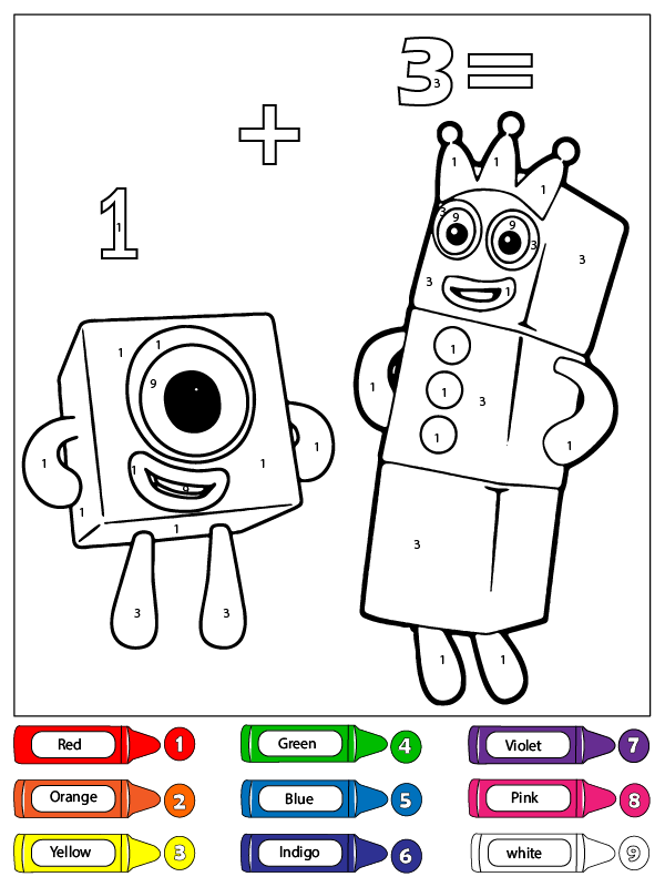 Numberblocks Coloriage par Numéro