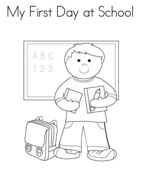 Pages à Colorier Premier Jour d’École
