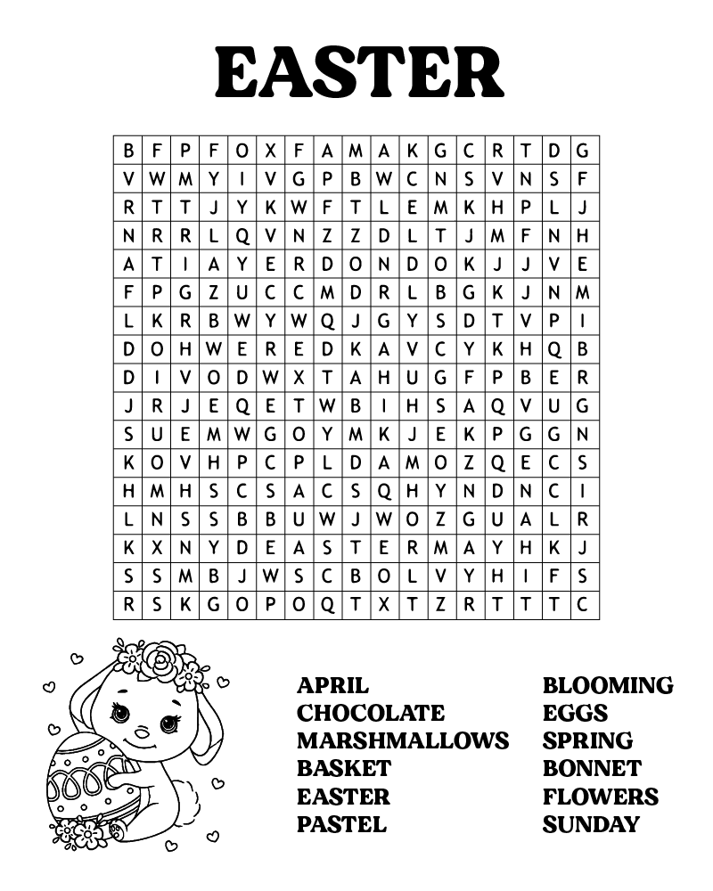 Recherches de mots de Pâques