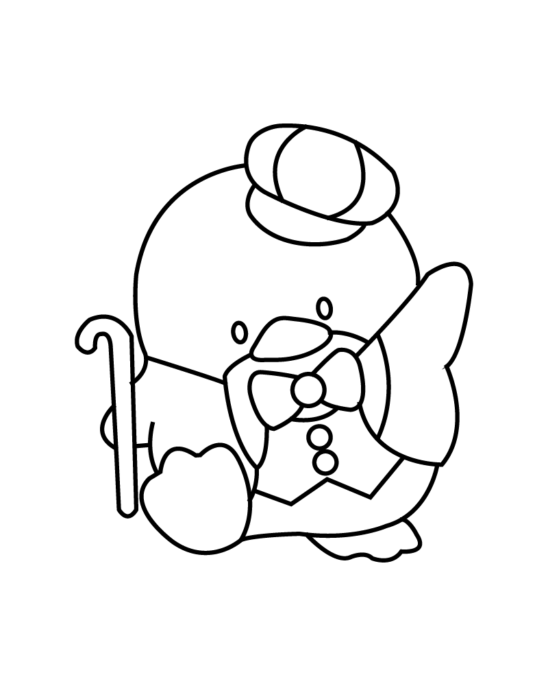 Feuille de Coloriage Imprimable de Tuxedosam