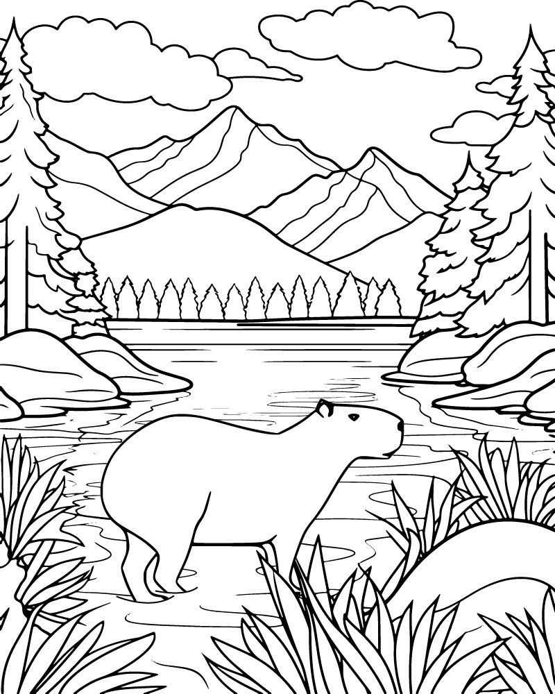 Capybara Gratuit à Imprimer